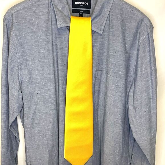 Hugo Boss, Albert Nipon, Exerstuff Bundle of 3 Silk Ties (Blue Yellow Shades) - Picture 10 of 14